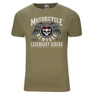 -shirt Motorcycle New York(olive green)