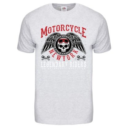 T-shirt Motorcycle New York (light grey)